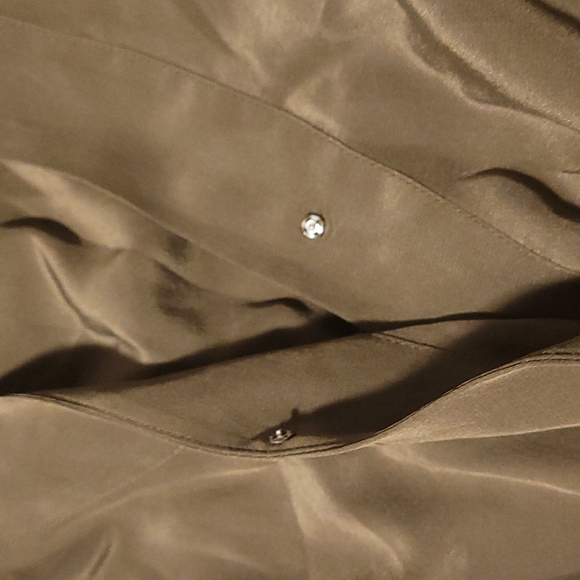 Aritzia Babaton CORBETT 100% Silk Romper in Olive green - Small - Picture 7 of 12